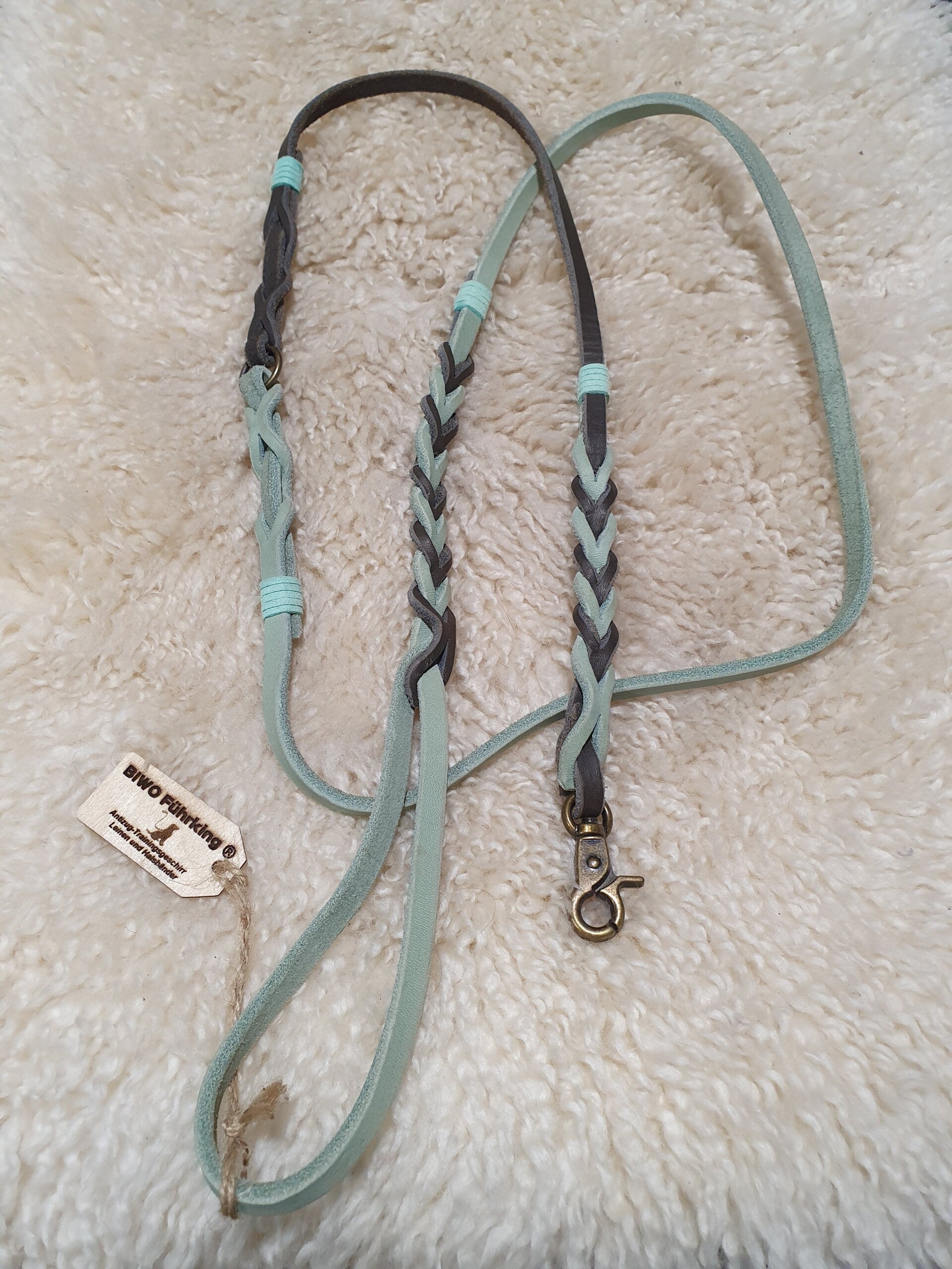 Leine 1,60m mint/grau