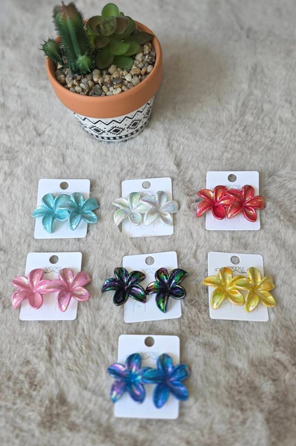 Boucle d'oreille fleurs