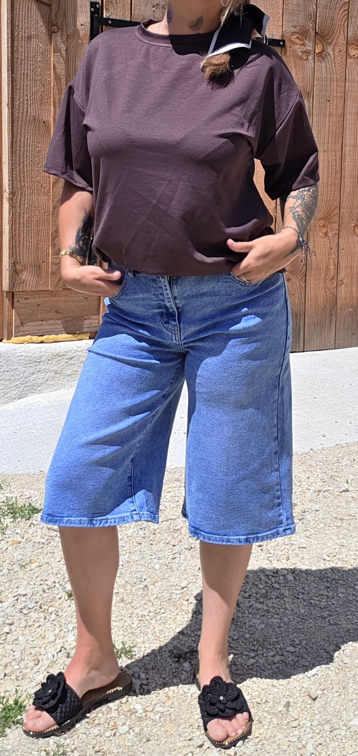 T-shirt femme avec cœur en dentelle dans le dos