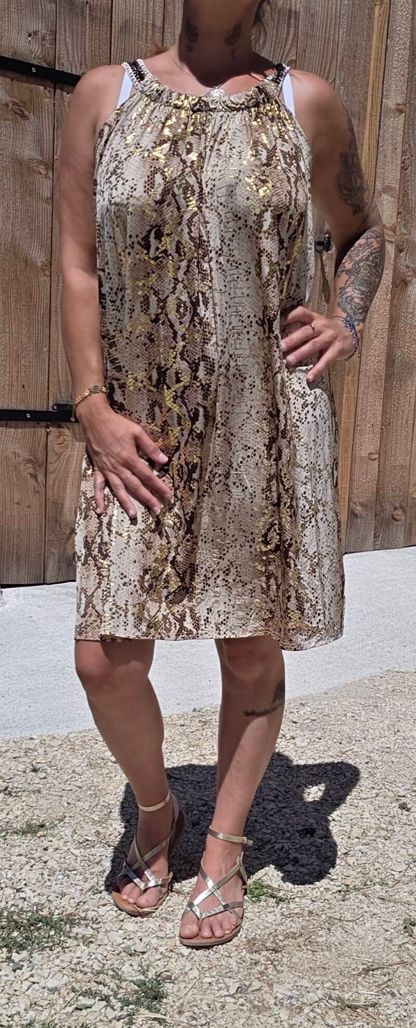 Robe légère à motif peau de serpent