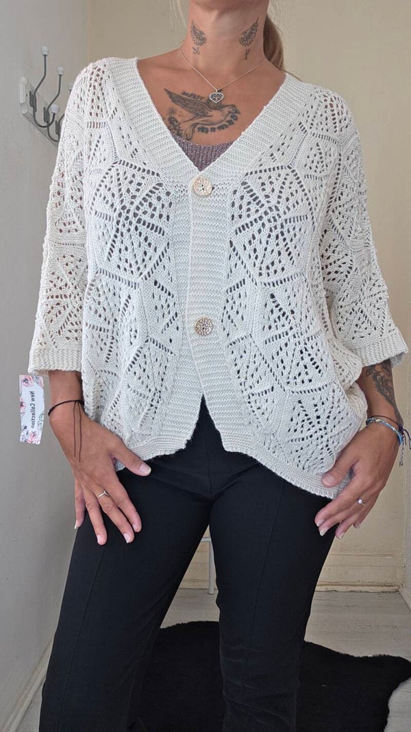 Gilet en maille ajourée