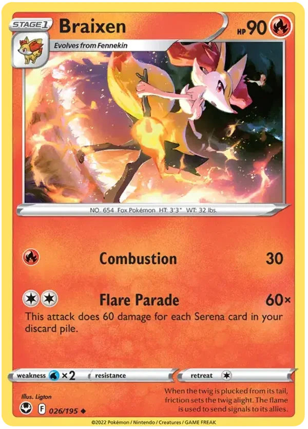 Braixen (026/195) [Sword & Shield: Silver tempest]