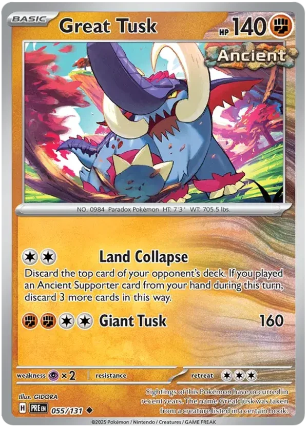 Great Tusk  (055/131) [Scarlet & Violet: Prismatic Evolutions]