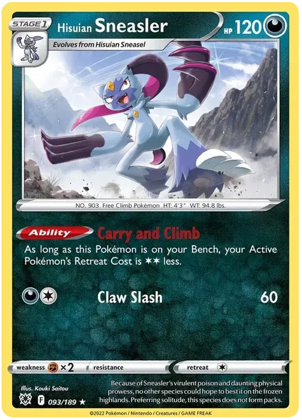 Hisuian Sneasel (093/189) [Sword & Shield: Astral Radiance]