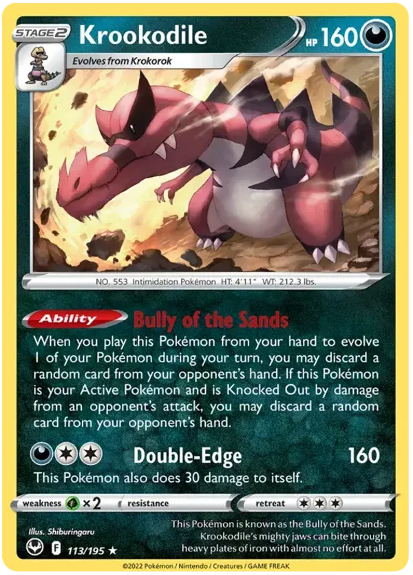 Krookodile (113/195) [Sword & Shield: Silver tempest]