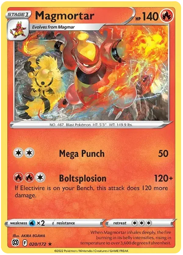 Magmortar  (020/172) [Sword & Shield: Brilliant Stars]