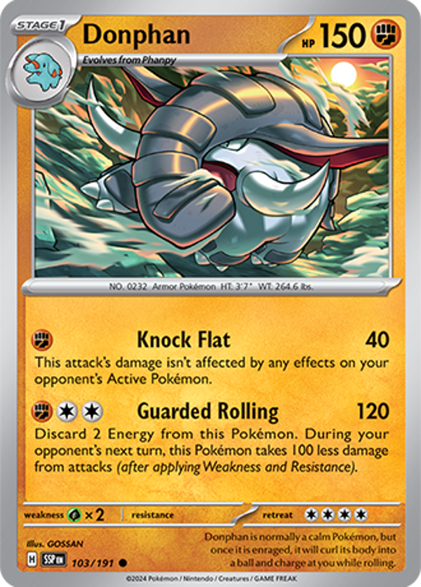 Donphan Reverse Holofoil (103/191) [Scarlet & Violet: Surging Sparks]