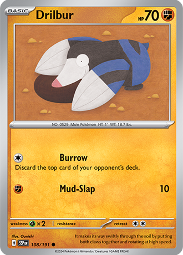 Dribur Reverse Holofoil (108/191) [Scarlet & Violet: Surging Sparks]