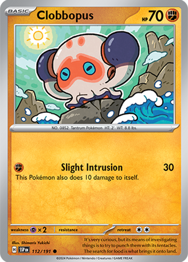 Clobbopus Reverse Holofoil (112/191) [Scarlet & Violet: Surging Sparks]