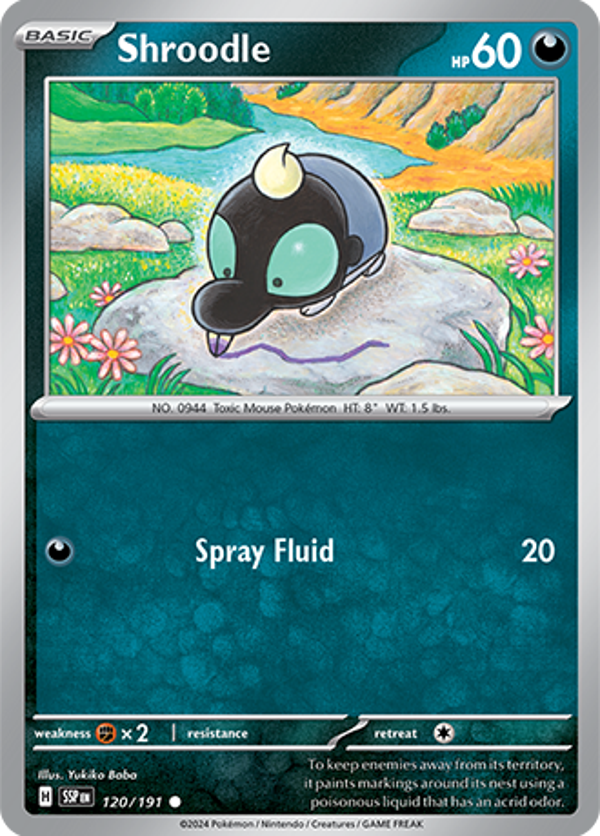 Shroodle Reverse Holofoil (120/191) [Scarlet & Violet: Surging Sparks]