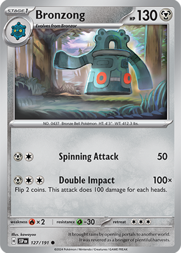 Bronzor Reverse Holofoil (127/191) [Scarlet & Violet: Surging Sparks]