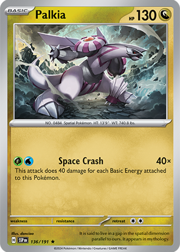 Palkia Reverse Holofoil (136/191) [Scarlet & Violet: Surging Sparks]