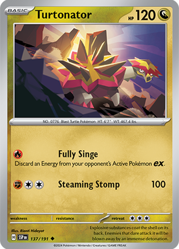 Turtonator Reverse Holofoil (137/191) [Scarlet & Violet: Surging Sparks]