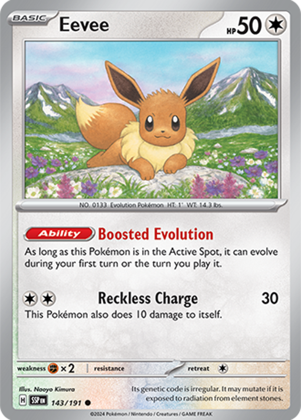 Eevee Reverse Holofoil (143/191) [Scarlet & Violet: Surging Sparks]