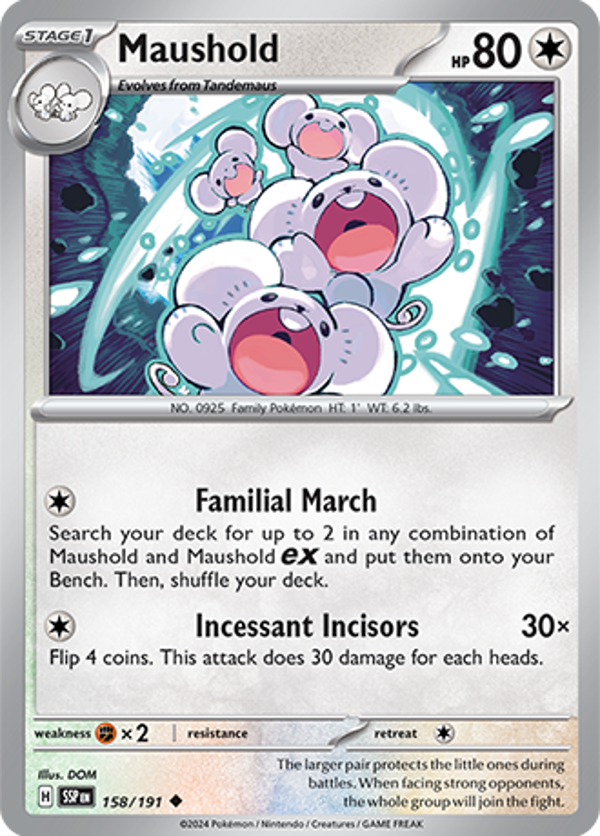 Maushold Reverse Holofoil (158/191) [Scarlet & Violet: Surging Sparks]