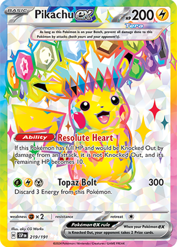 Pikachu Ex (219/191) [Scarlet & Violet: Surging Sparks]