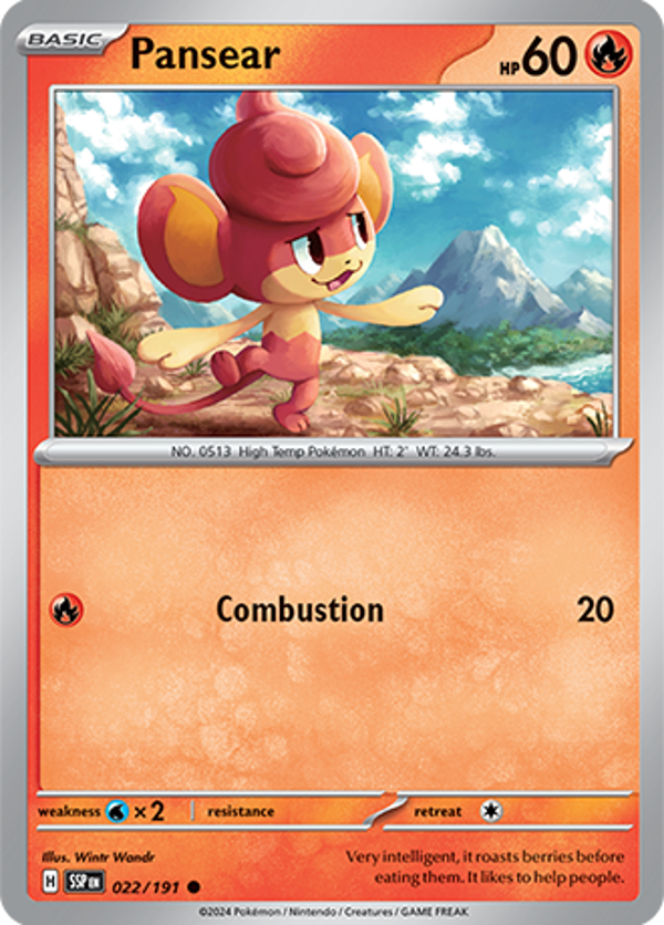 Pansear Reverse Holofoil (021/191) [Scarlet & Violet: Surging Sparks]