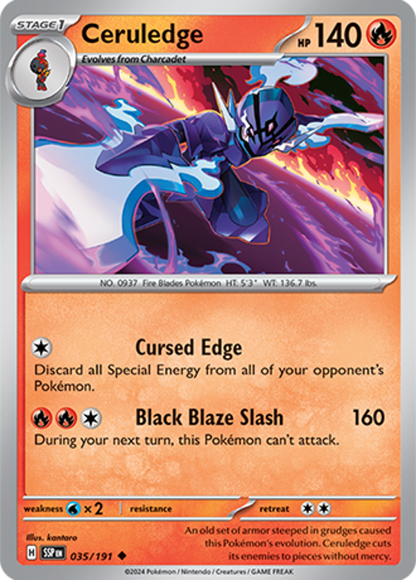 Ceruledge Reverse Holofoil (035/191) [Scarlet & Violet: Surging Sparks]