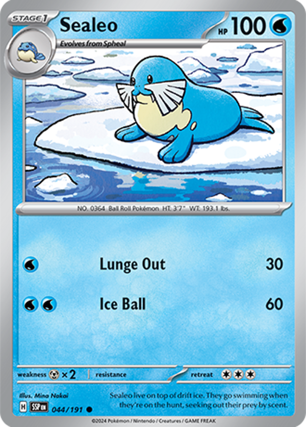 Sealeo Reverse Holofoil (044/191) [Scarlet & Violet: Surging Sparks]