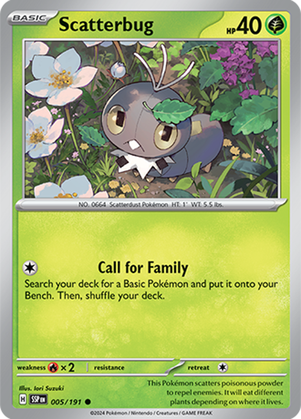 Scatterbug Reverse Holofoil (005/191) [Scarlet & Violet: Surging Sparks]
