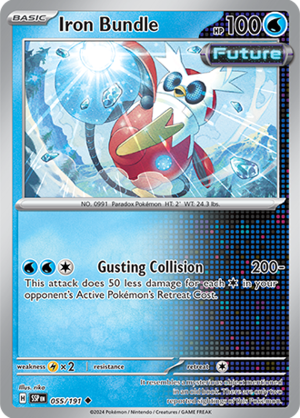 Iron Bundle Reverse Holofoil (055/191) [Scarlet & Violet: Surging Sparks]