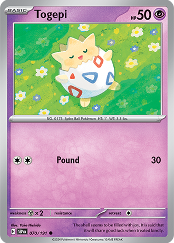 Togepi Reverse Holofoil (070/191) [Scarlet & Violet: Surging Sparks]