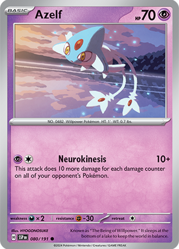 Azelf Reverse Holofoil (080/191) [Scarlet & Violet: Surging Sparks]