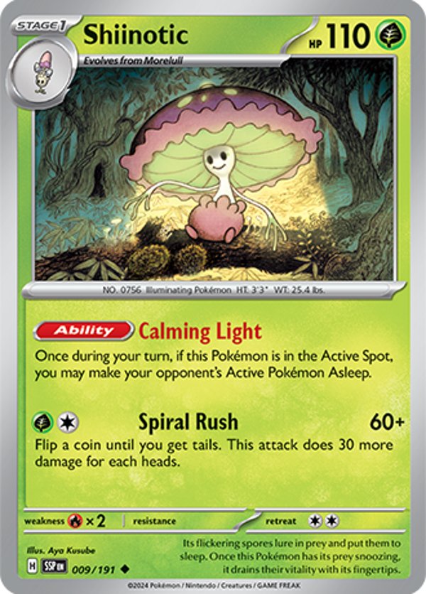 Shiinotic Reverse Holofoil (009/191) [Scarlet & Violet: Surging Sparks]