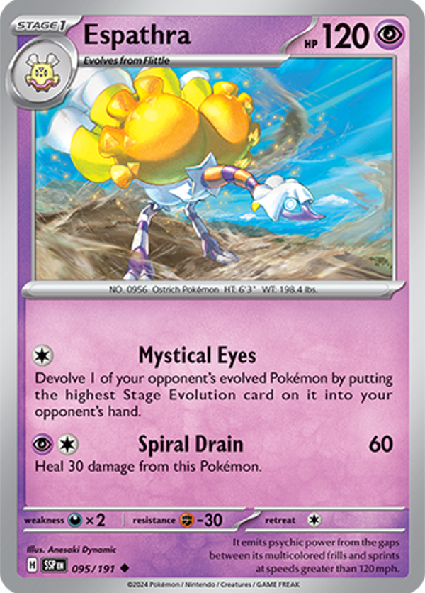 Espathra Reverse Holofoil (095/191) [Scarlet & Violet: Surging Sparks]
