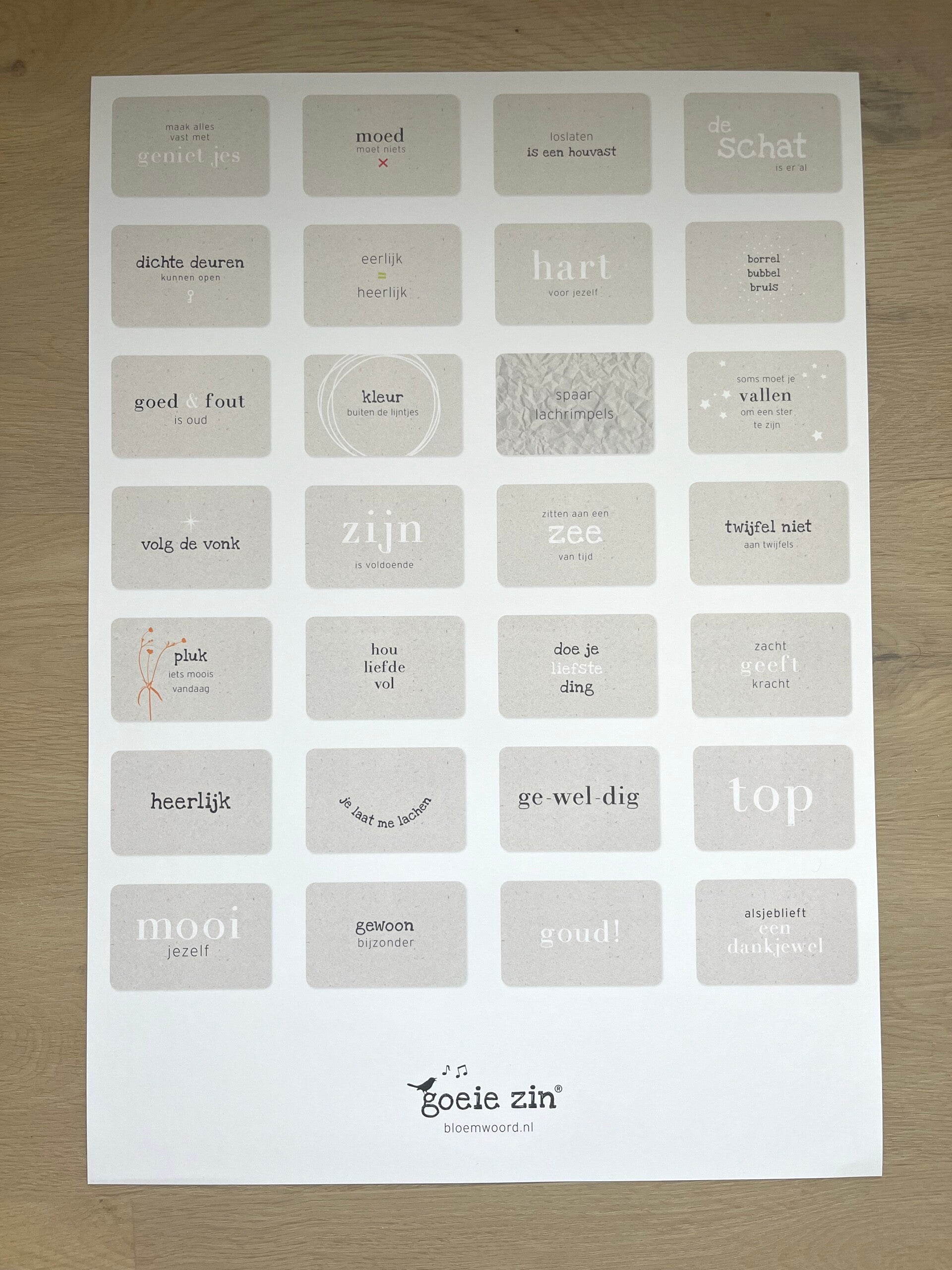 Poster - Goeie zin Ik- en Jij-kaartjes mix