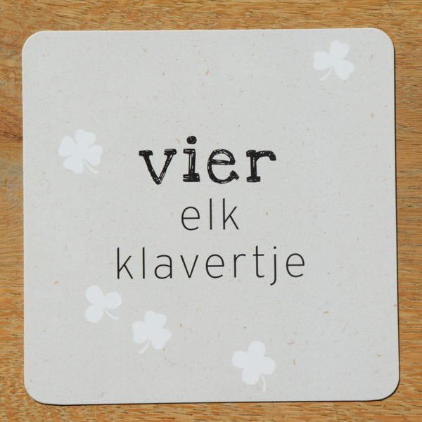 Enkele kaart - vier elk klavertje