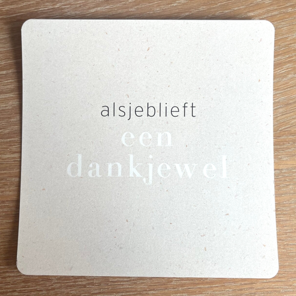 Enkele kaart - alsjeblieft een dankjewel