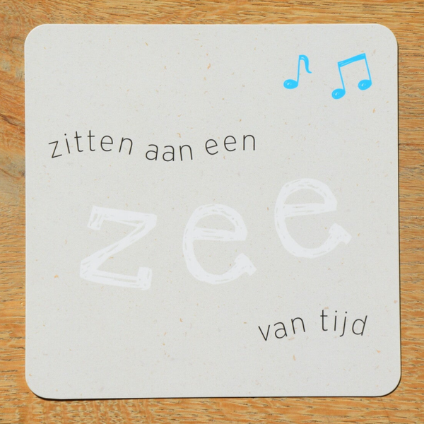 Enkele kaart - zitten aan een zee van tijd