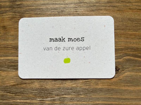 Ik kaartje - maak moes van de zure appel