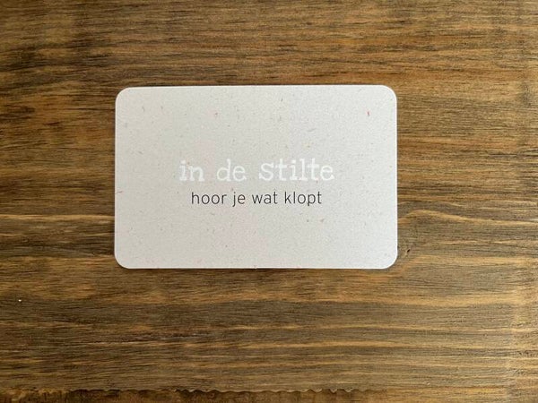 Ik kaartje - in de stilte hoor je wat klopt