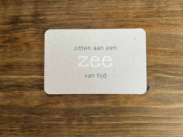Ik kaartje - zitten aan een zee van tijd