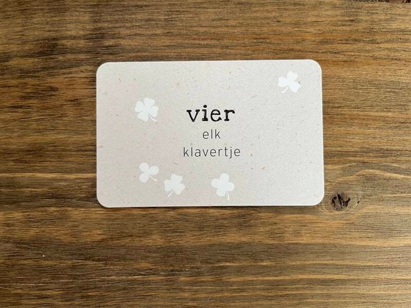 Ik kaartje - vier elk klavertje