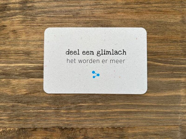 Ik kaartje - deel een glimlach..