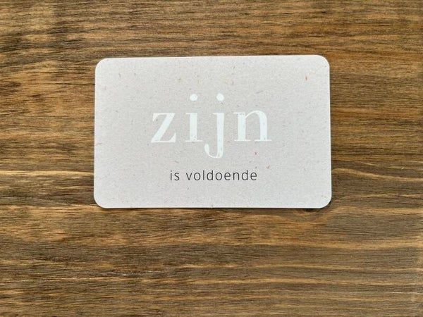 Ik kaartje - zijn is voldoende