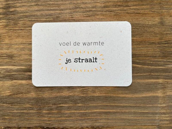 Ik kaartje - voel de warmte..