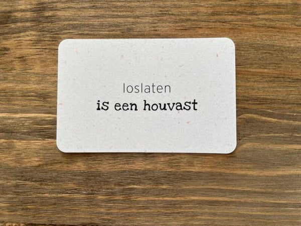 Ik kaartje - loslaten is een houvast
