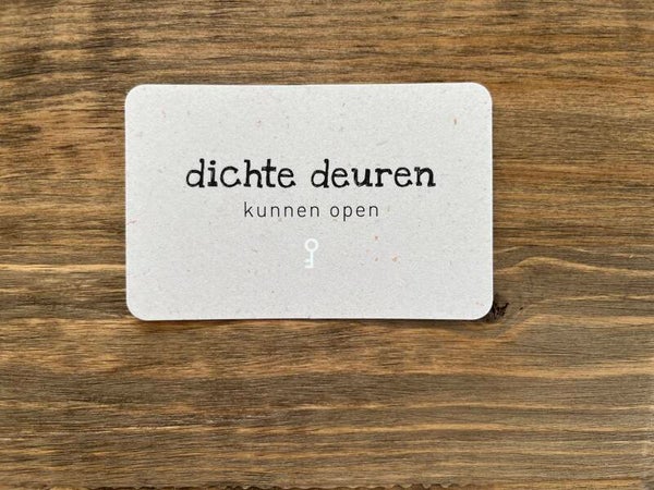Ik kaartje - dichte deuren kunnen open