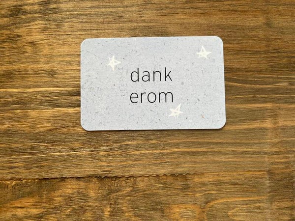 Nu kaartje - dank erom