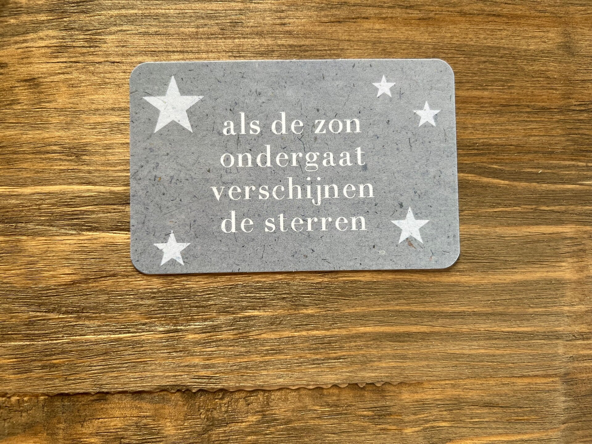 Nu kaartje - als de zon ondergaat...