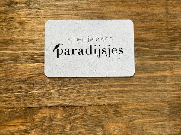 Nu kaartje - schep je eigen paradijsjes