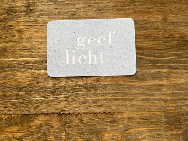 Nu kaartje - geef licht