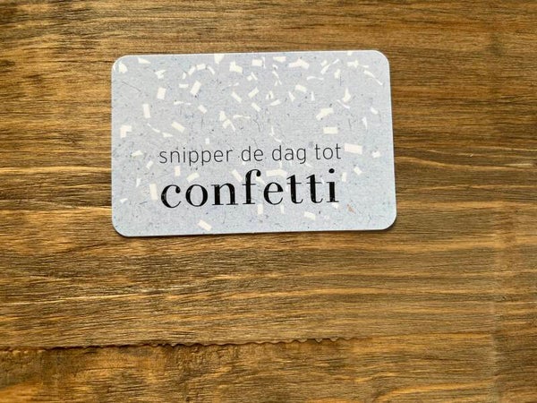 Nu kaartje - snipper de dag..