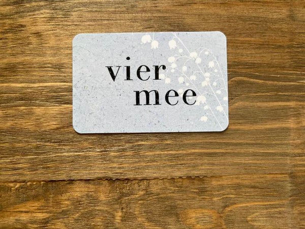 Nu kaartje - vier mee