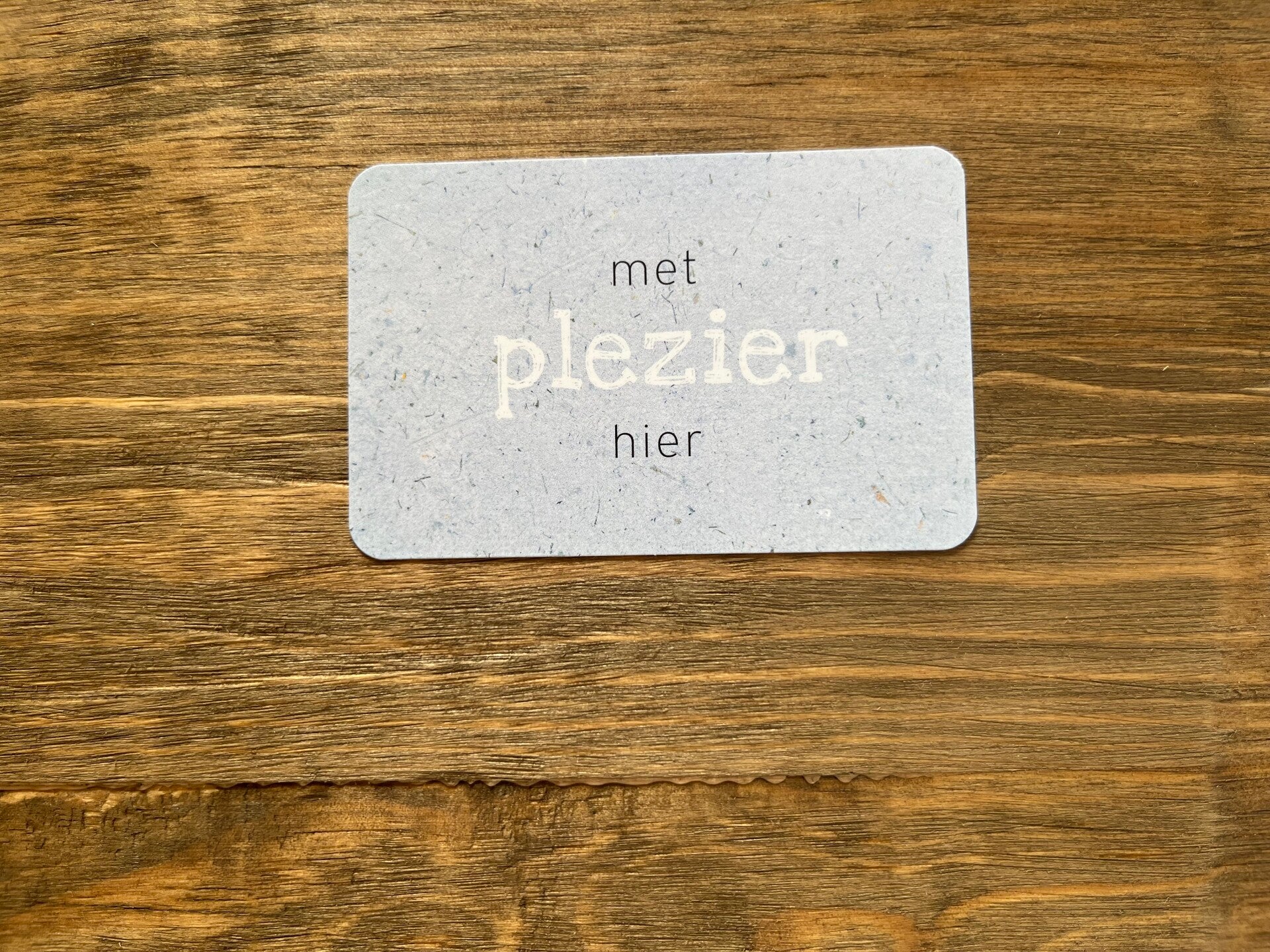 Nu kaartje - met plezier hier