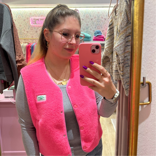 Teddyweste mit Patch